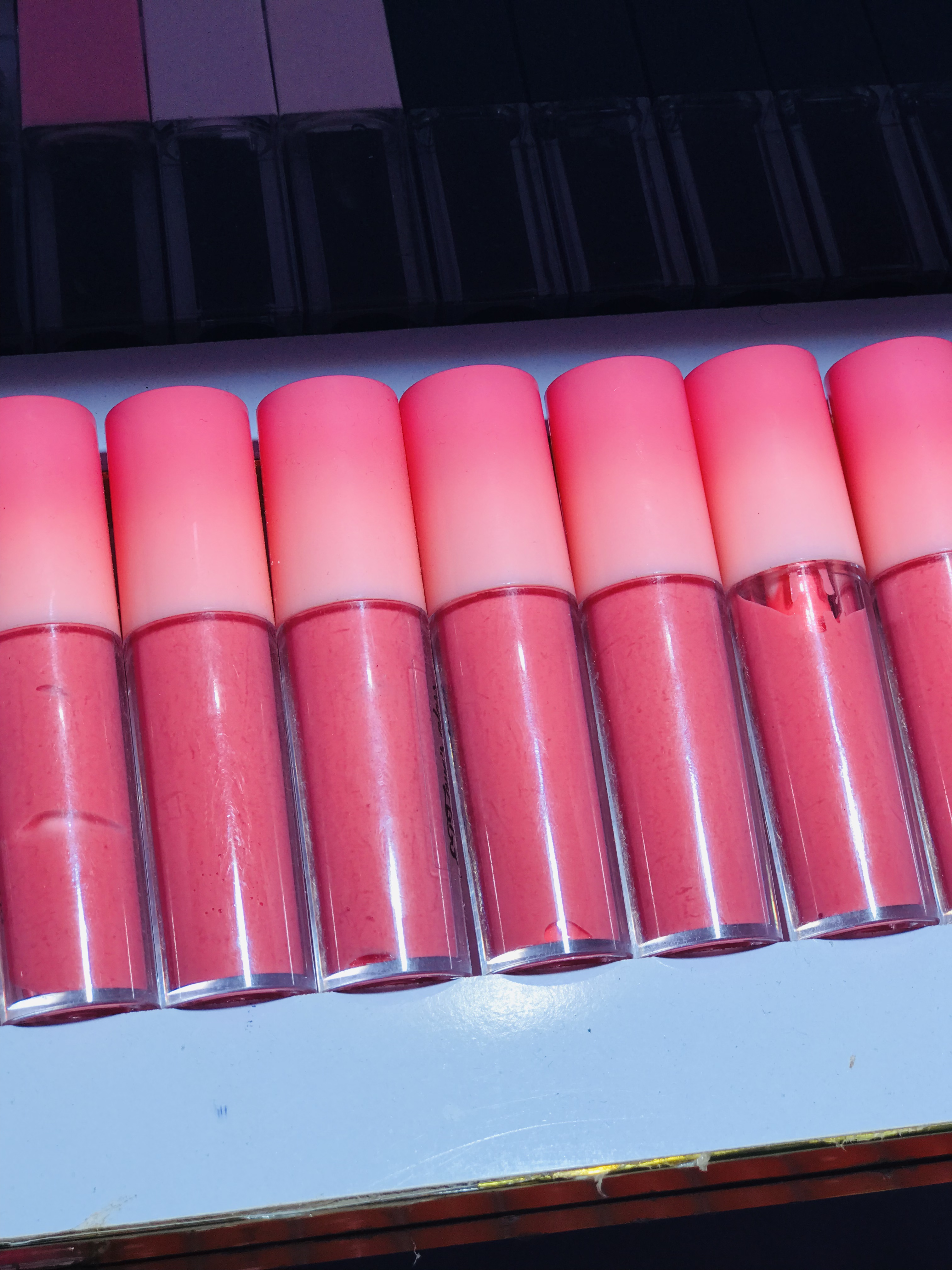 Peach lip gloss